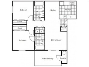 Two Bedroom 2160 floor plan